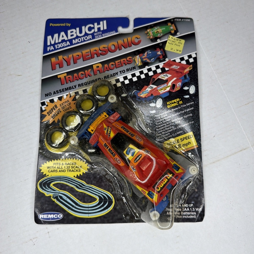 Vintage 1989 Remco Hypersonic Track Racers Car 1:32 Mabuchi NOS Sealed 5